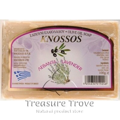 Мыло оливковое натуральное,1 кат.,с лавандой,Knossos, 100 г.jpg