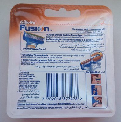 Gilette - сменные кассеты для бритья Gillette Fusion 2 шт (original).jpg
