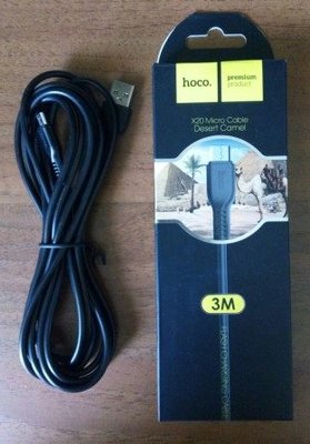 USB-micro USB HOCO 2.1A, силикон, круглый, черный, 3м..jpg